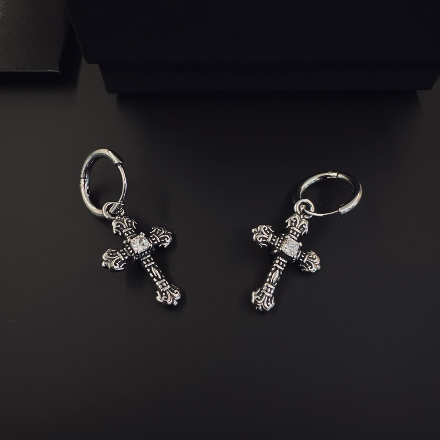 Chrome Hearts Chrom Hearts Silver Cross Earrings